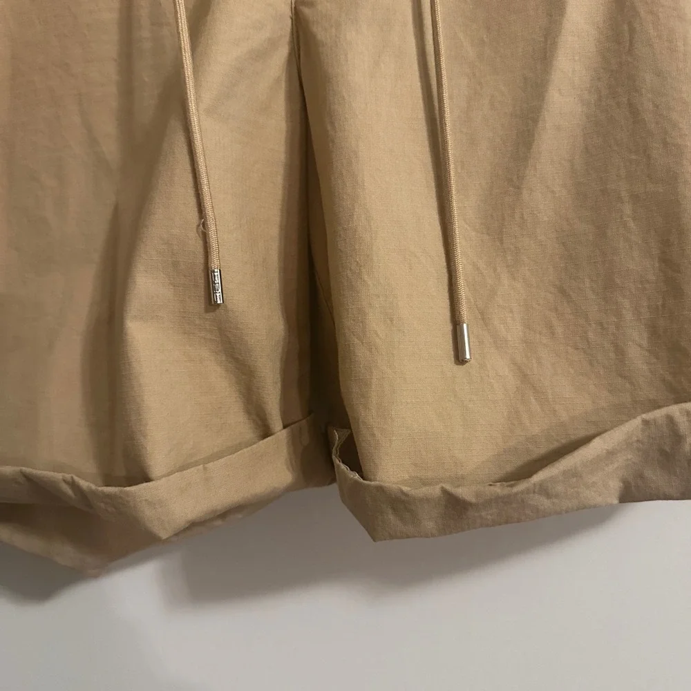 Lauren Active Ralph‎ Lauren Khaki Shorts Cuffed Drawstring Casual Size 12